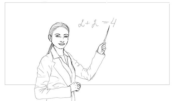 Cum de a desena o școală, profesori