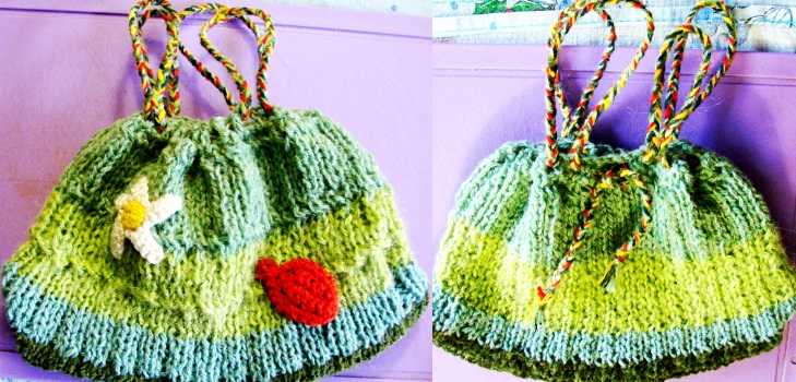 Bag de vară de resturi de fire de tricotat