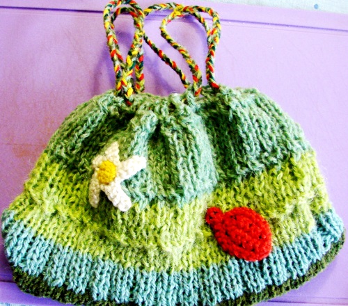 Bag de vară de resturi de fire de tricotat