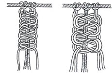 Macrame: lanț pătrat