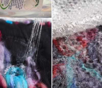 Un cadou pentru Anul Nou cu propriile mâini: felting o pungă, o clasă de master cu o fotografie