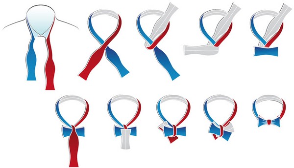 Planul de a lega un fluture și de a face un bowtie cu propriile sale mâini