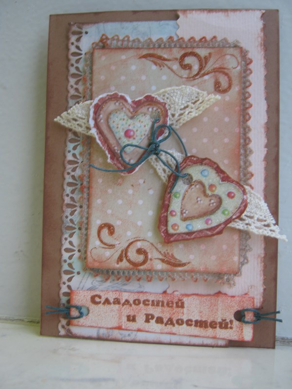 Valentine's handmade - scrapbooking, shebbie-chic, clasă de master, fotografie. Valentine scrapbooking cu mâinile tale, fotografie