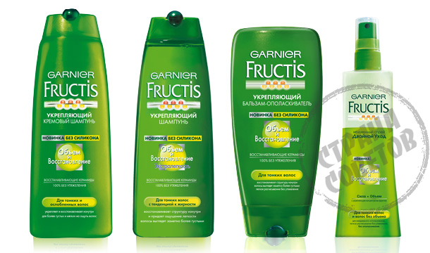 Volumul și recuperarea lui Garnier Fructis
