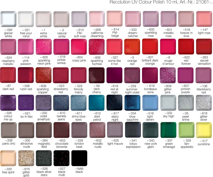 O gamă largă de culori luminoase și la modă LCN Recolution