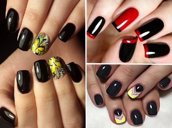 Manichiura total negru - toamna trend-2016
