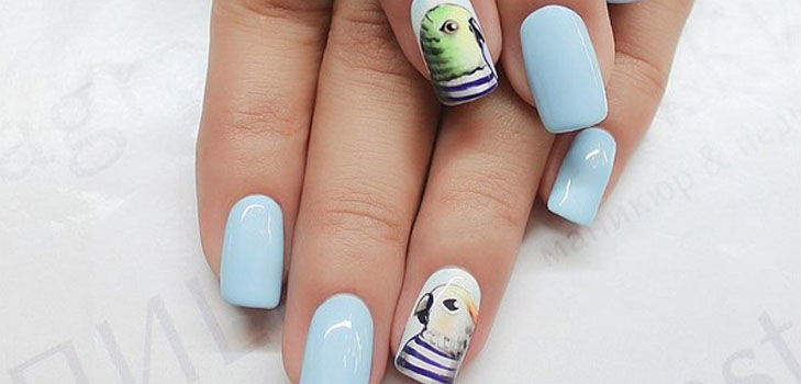 Nail art pe un unghii - toamna trend-2016