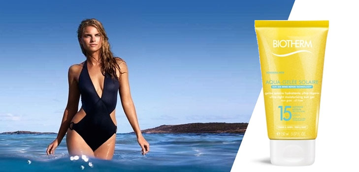 Linia de plajă Biotherm Aqua-Gelée Solaire pentru piele catifelată
