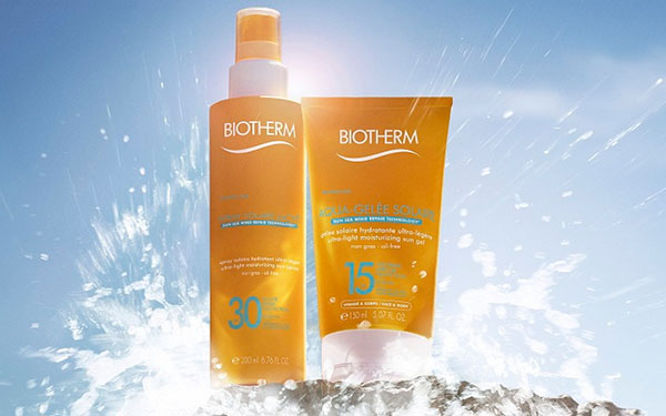 Linia de plajă Biotherm Aqua-Gelée Solaire pentru piele catifelată