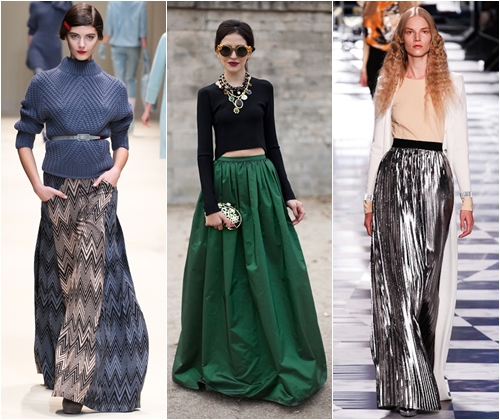 Fuste lungi la modă 2013