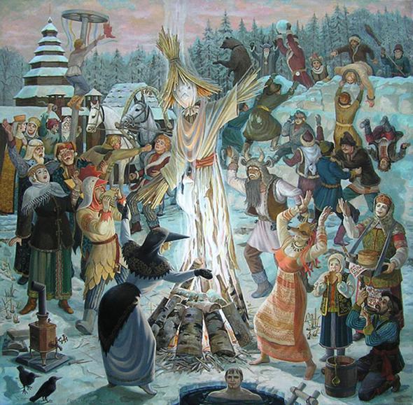Cum să atragă Shrovetide? Desenați o vacanță de primăvară împreună cu copiii