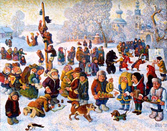 Cum să atragă Shrovetide? Desenați o vacanță de primăvară împreună cu copiii