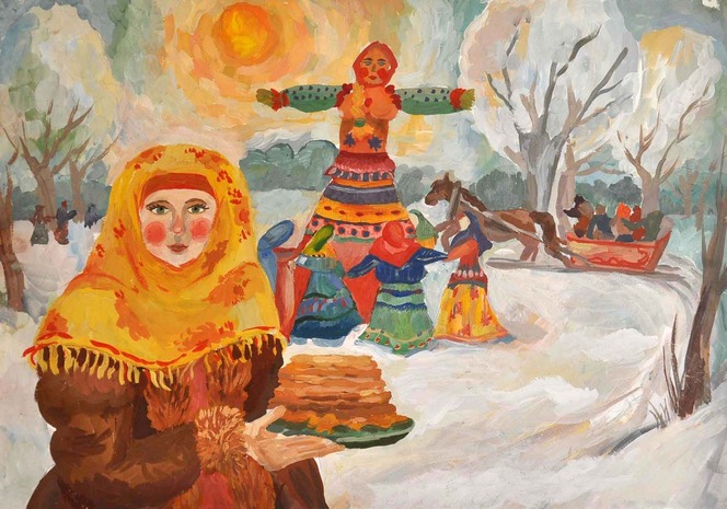 Cum să atragă Shrovetide? Desenați o vacanță de primăvară împreună cu copiii