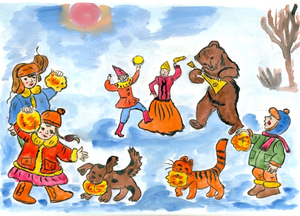 Cum să atragă Shrovetide? Desenați o vacanță de primăvară împreună cu copiii