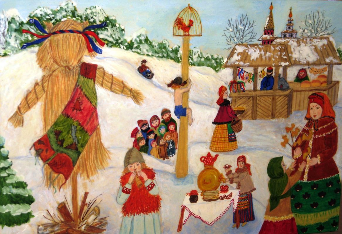Cum să atragă Shrovetide? Desenați o vacanță de primăvară împreună cu copiii