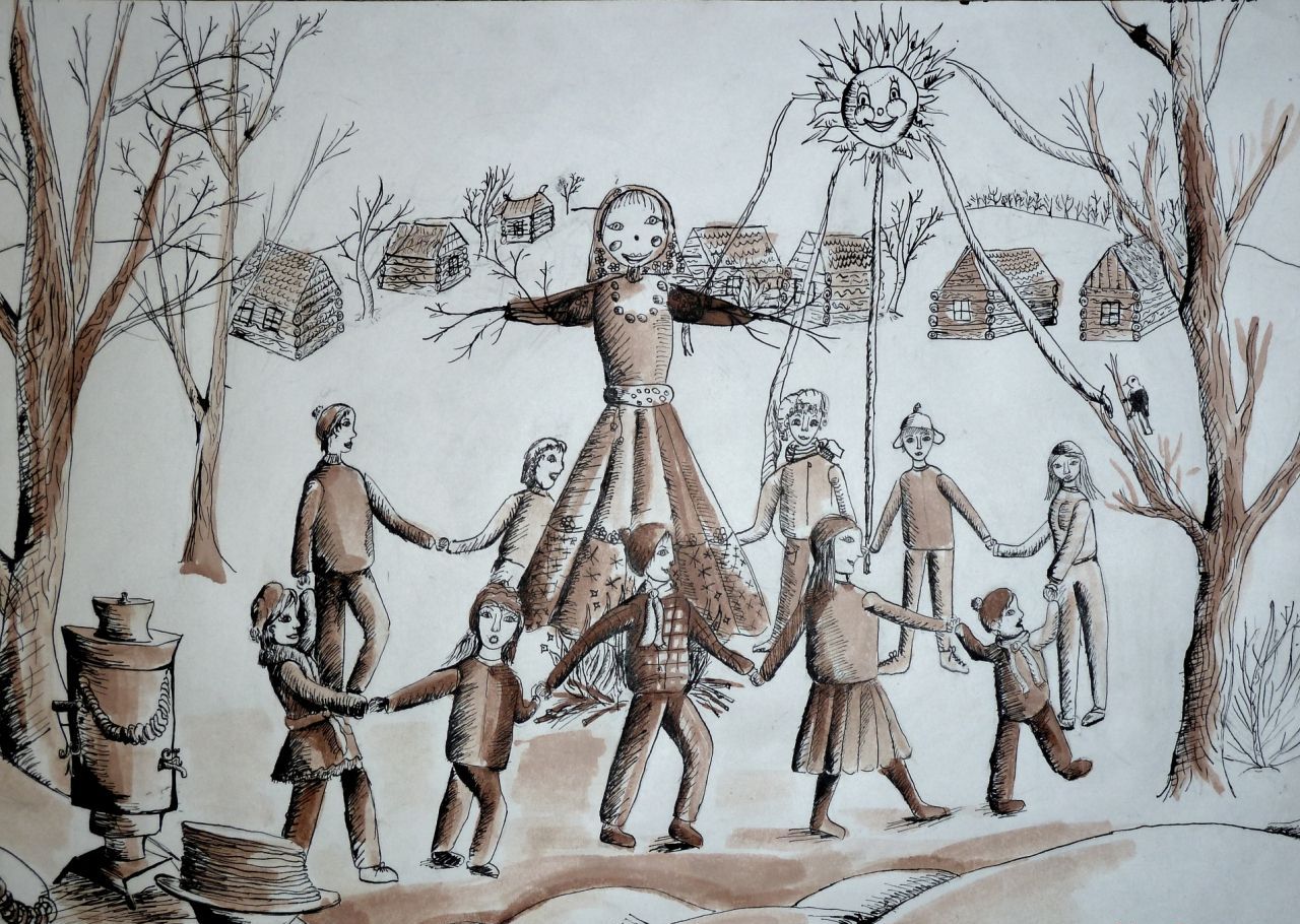 Cum să atragă Shrovetide? Desenați o vacanță de primăvară împreună cu copiii