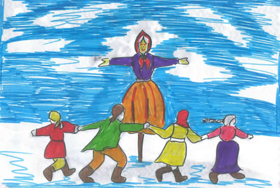Cum să atragă Shrovetide? Desenați o vacanță de primăvară împreună cu copiii