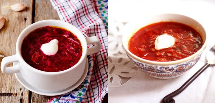 Borsch pentru iarna în cutii, retete pentru preparate cu sfecla si varza, pasta de tomate si fara ea