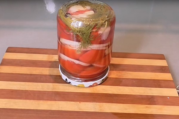 Tomate în gelatină pentru iarnă - rețete cu ceapă, fără sterilizare. Roșii decolorate în gelatină pentru iarnă