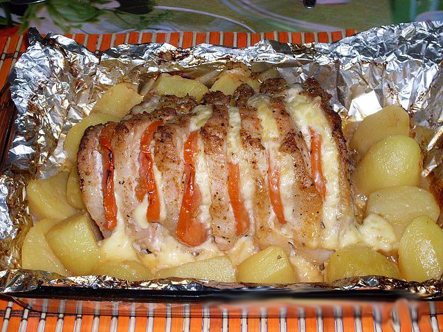carne de porc cu legume