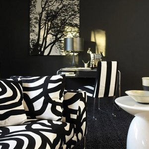 Interiorul alb-negru