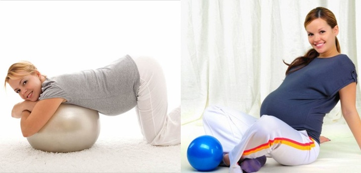 Gimnastică eficientă pentru femeile însărcinate pe fitball